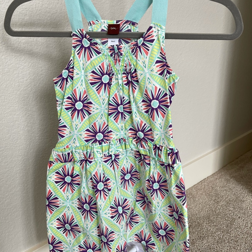 Fun strappy tea collection dress, size 5